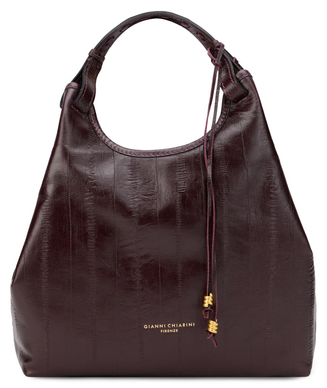 Gianni Chiarini Коричневая кожаная сумка с короткими ручками, фото 2