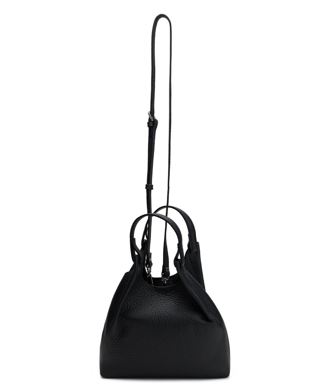 Gianni Chiarini Черная кожаная сумка с короткими ручками, фото 4