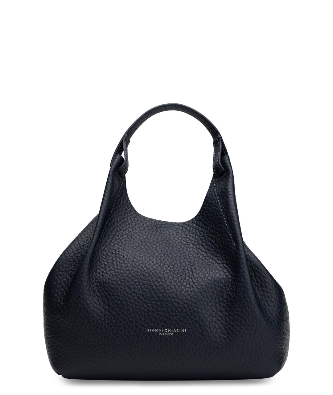 Gianni Chiarini Черная кожаная сумка с короткими ручками, фото 1