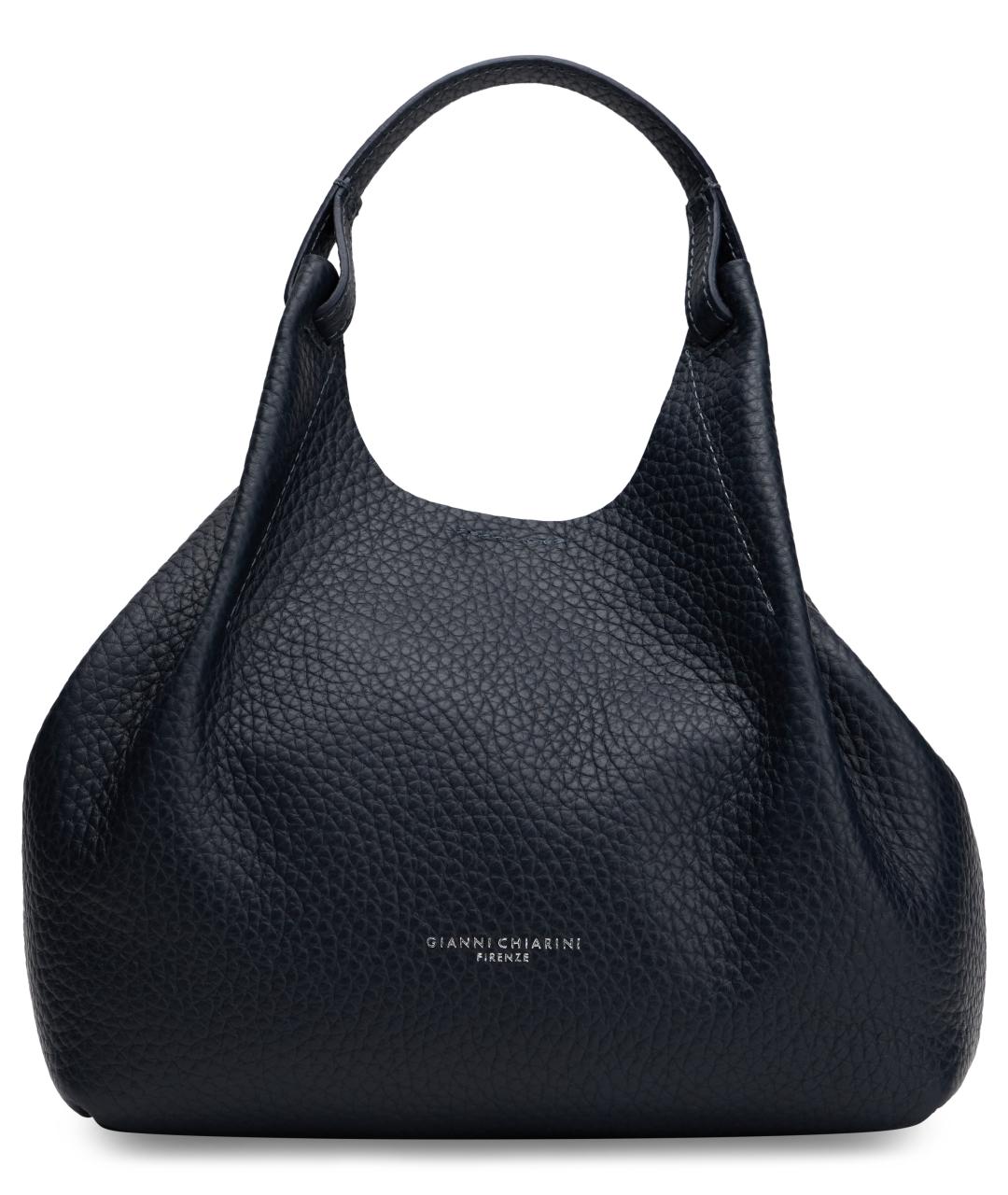 Gianni Chiarini Черная кожаная сумка с короткими ручками, фото 2