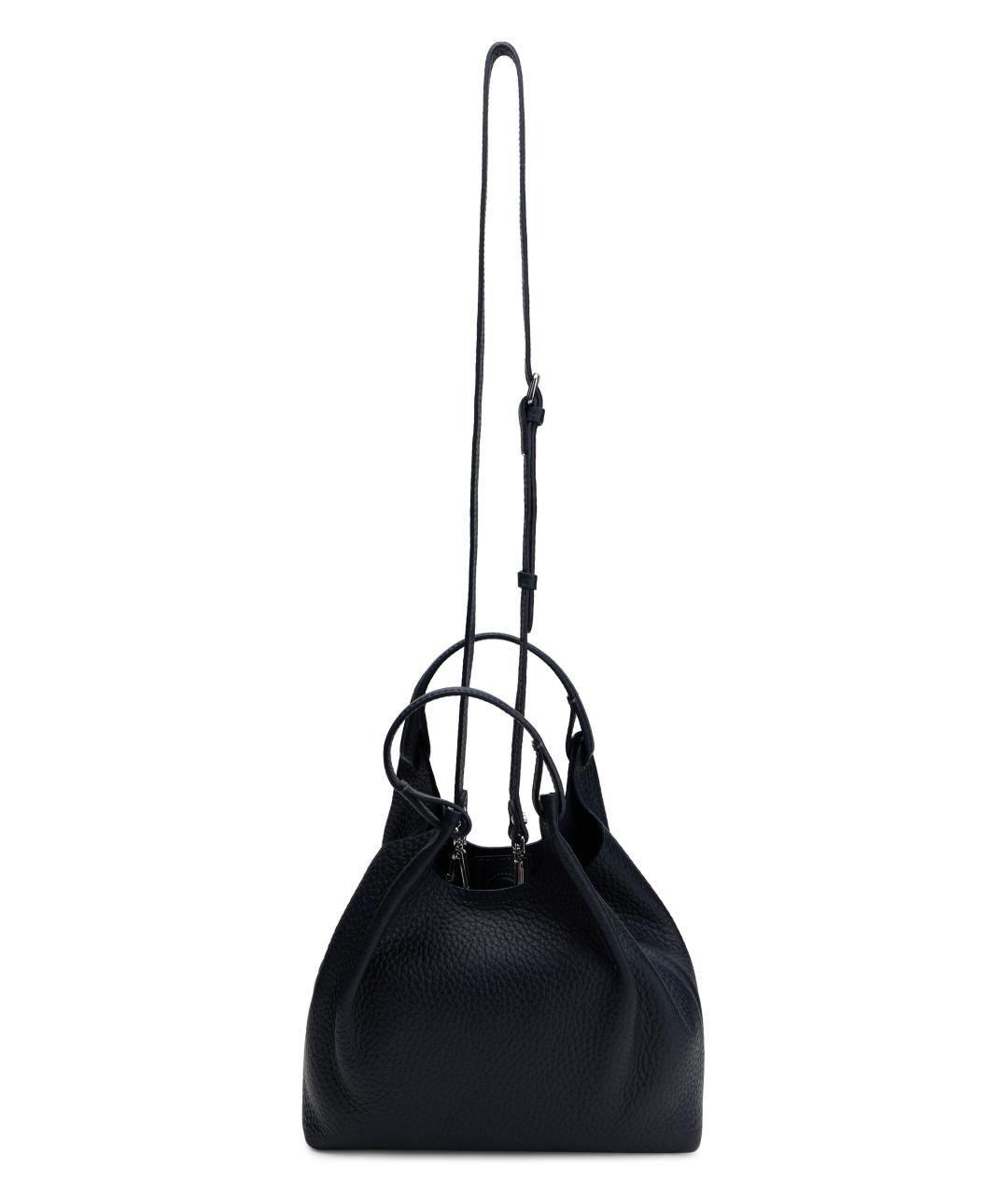 Gianni Chiarini Черная кожаная сумка с короткими ручками, фото 4