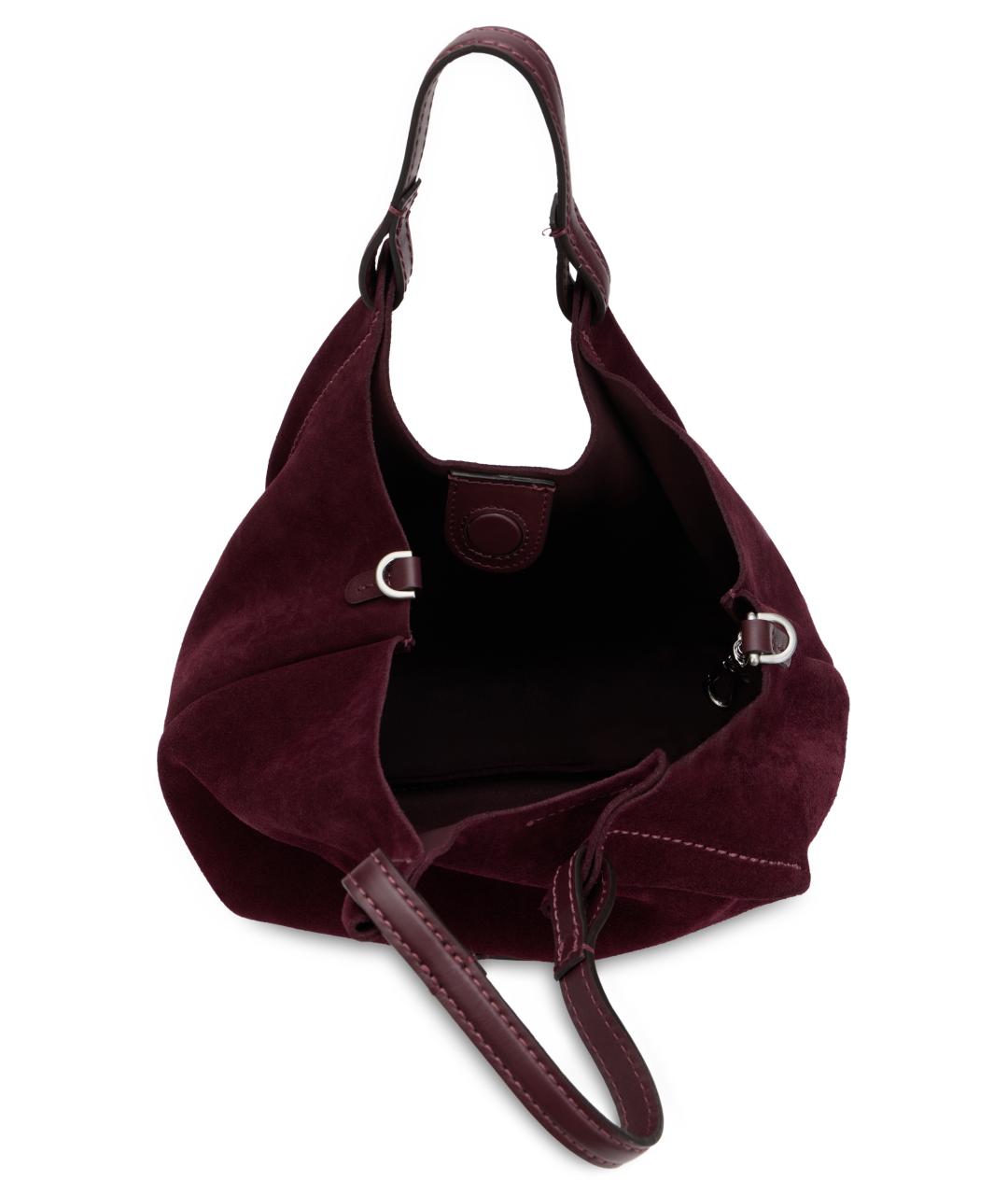 Gianni Chiarini Бордовая кожаная сумка тоут, фото 4