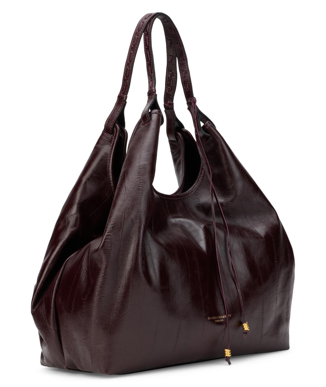 Gianni Chiarini Коричневая кожаная сумка тоут, фото 2