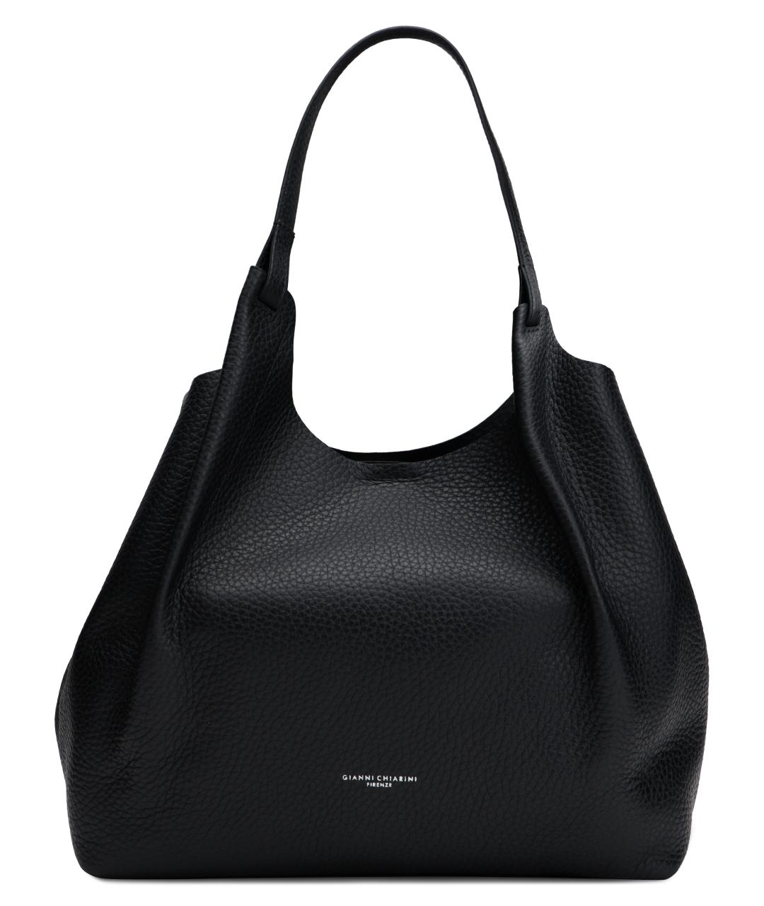Gianni Chiarini Черная кожаная сумка тоут, фото 1