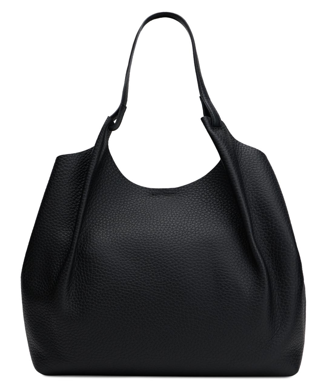Gianni Chiarini Черная кожаная сумка тоут, фото 3