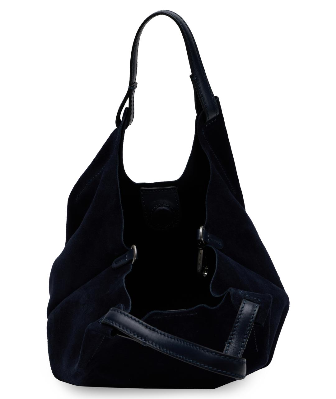 Gianni Chiarini Синяя кожаная сумка тоут, фото 4