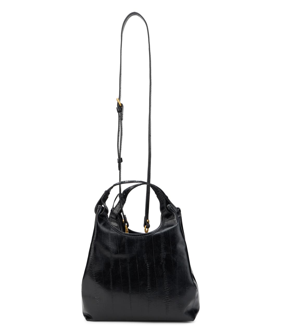 Gianni Chiarini Черная кожаная сумка с короткими ручками, фото 4