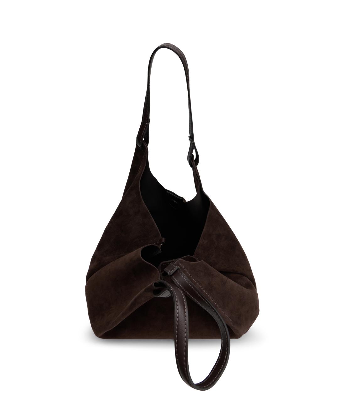 Gianni Chiarini Коричневая замшевая сумка тоут, фото 5