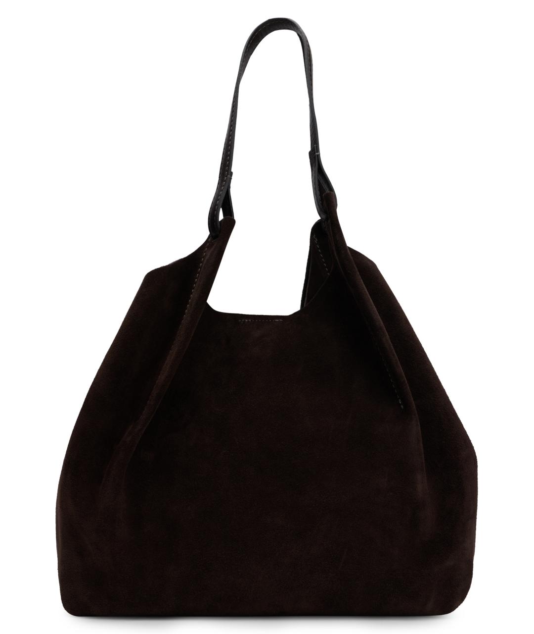 Gianni Chiarini Коричневая замшевая сумка тоут, фото 4