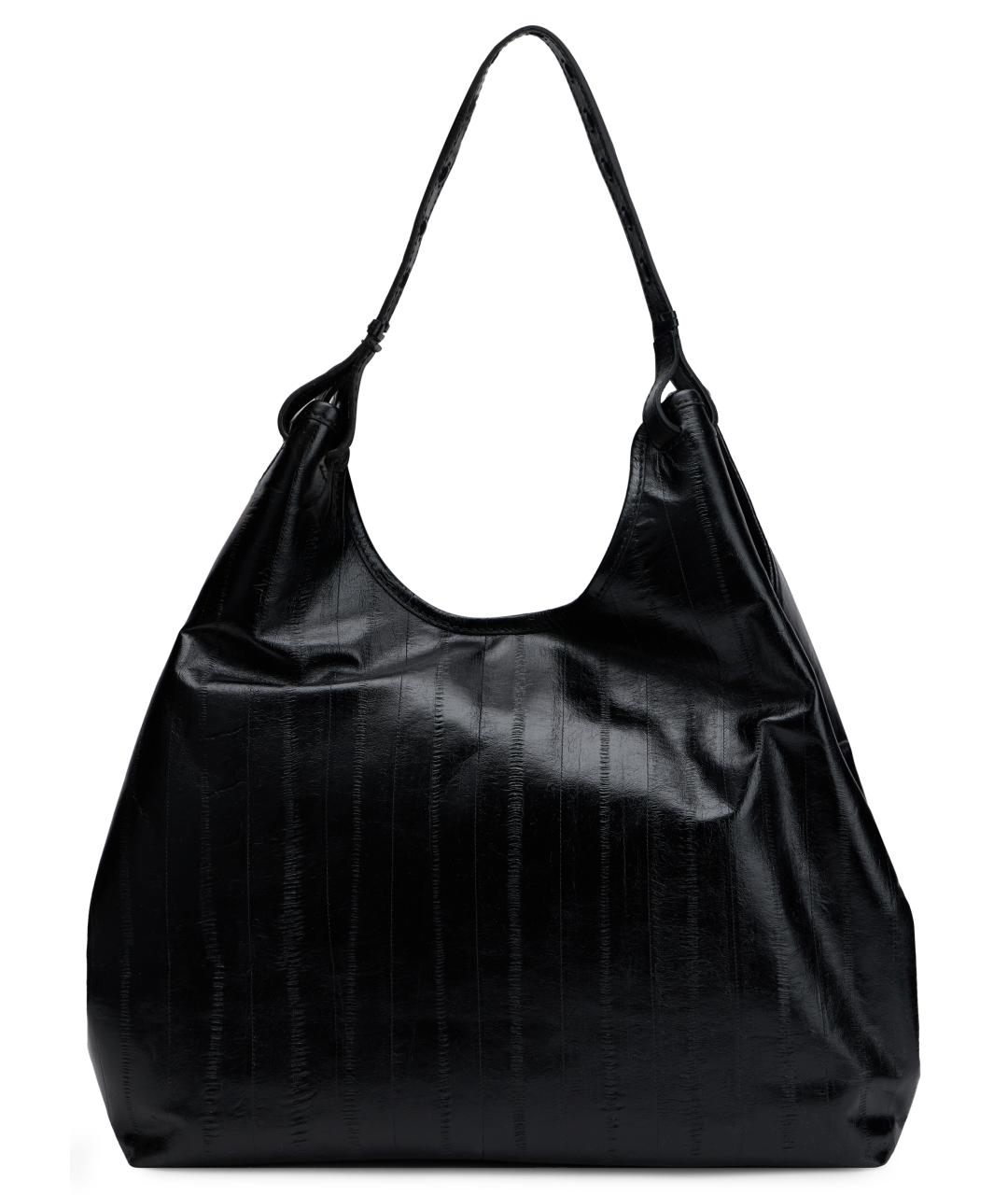 Gianni Chiarini Черная кожаная сумка тоут, фото 3