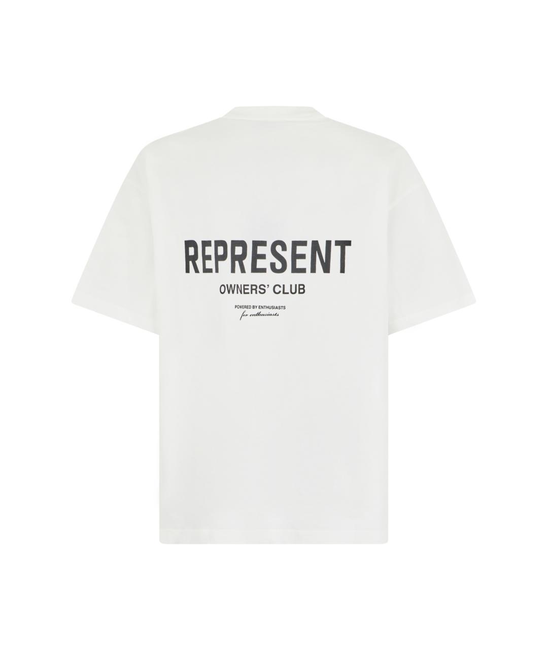 REPRESENT Белая хлопковая футболка, фото 2