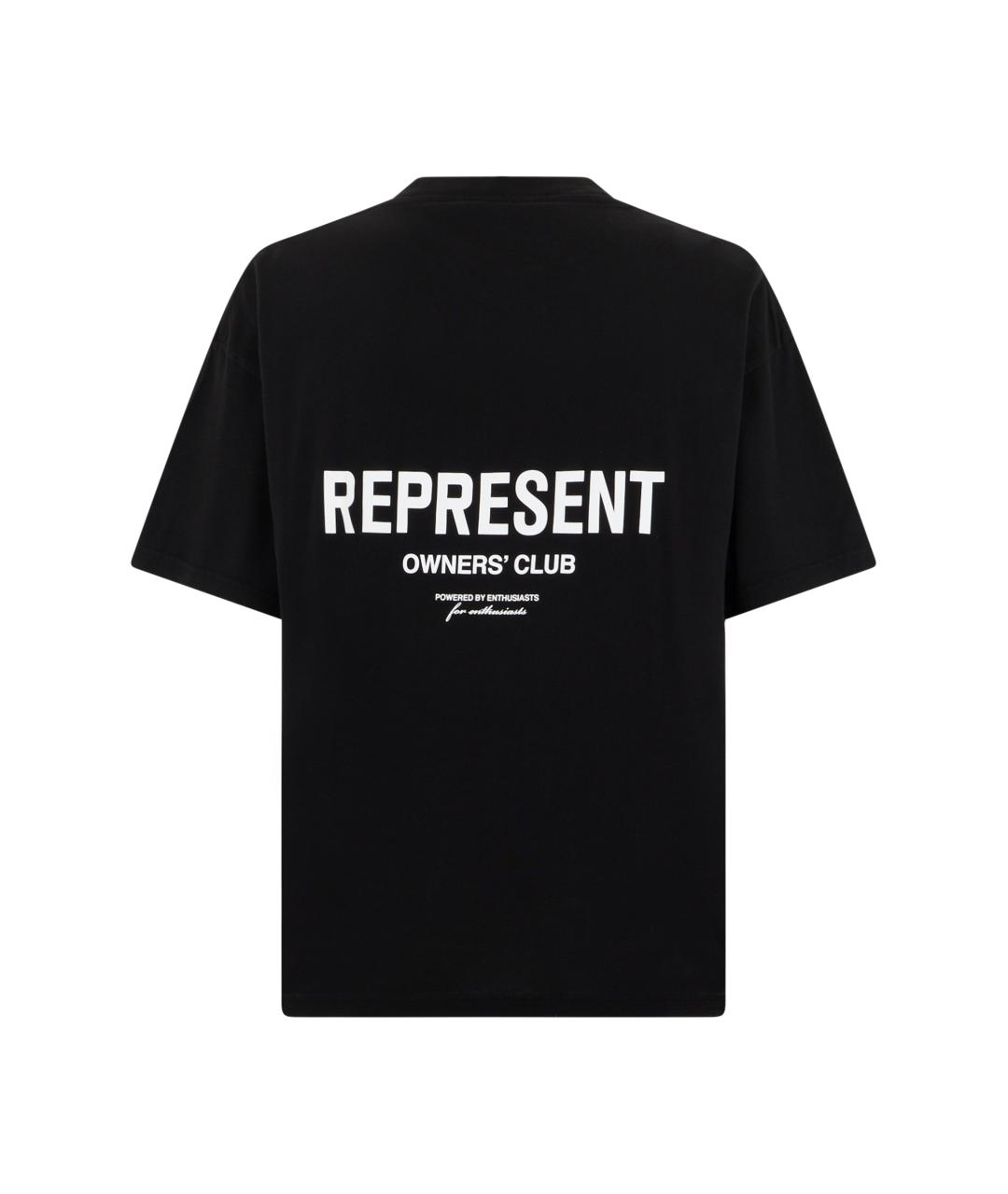 REPRESENT Черная хлопковая футболка, фото 2