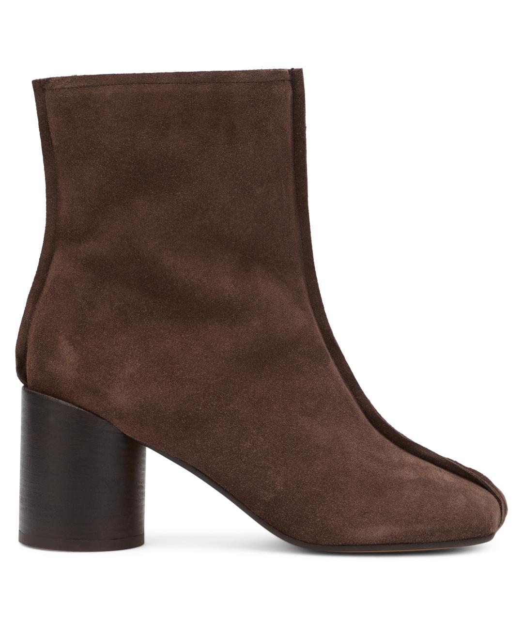 MM6 MAISON MARGIELA Коричневые кожаные ботильоны, фото 1