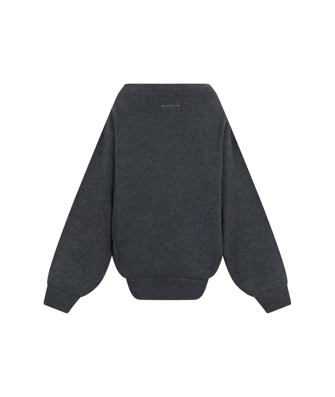 MM6 MAISON MARGIELA Серый шерстяной джемпер / свитер, фото 2