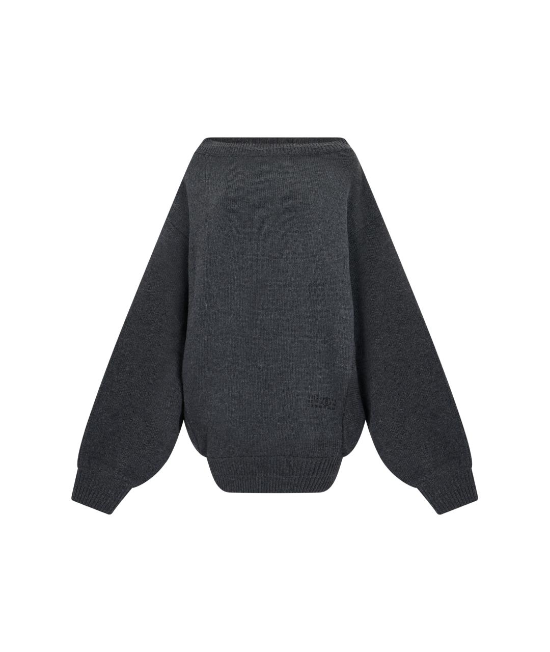 MM6 MAISON MARGIELA Серый шерстяной джемпер / свитер, фото 1