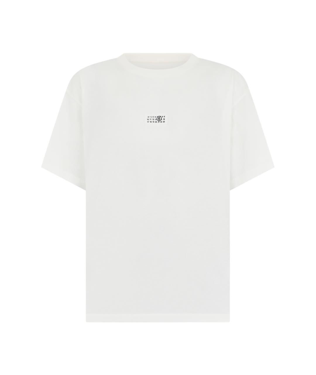 MM6 MAISON MARGIELA Белая хлопковая футболка, фото 1