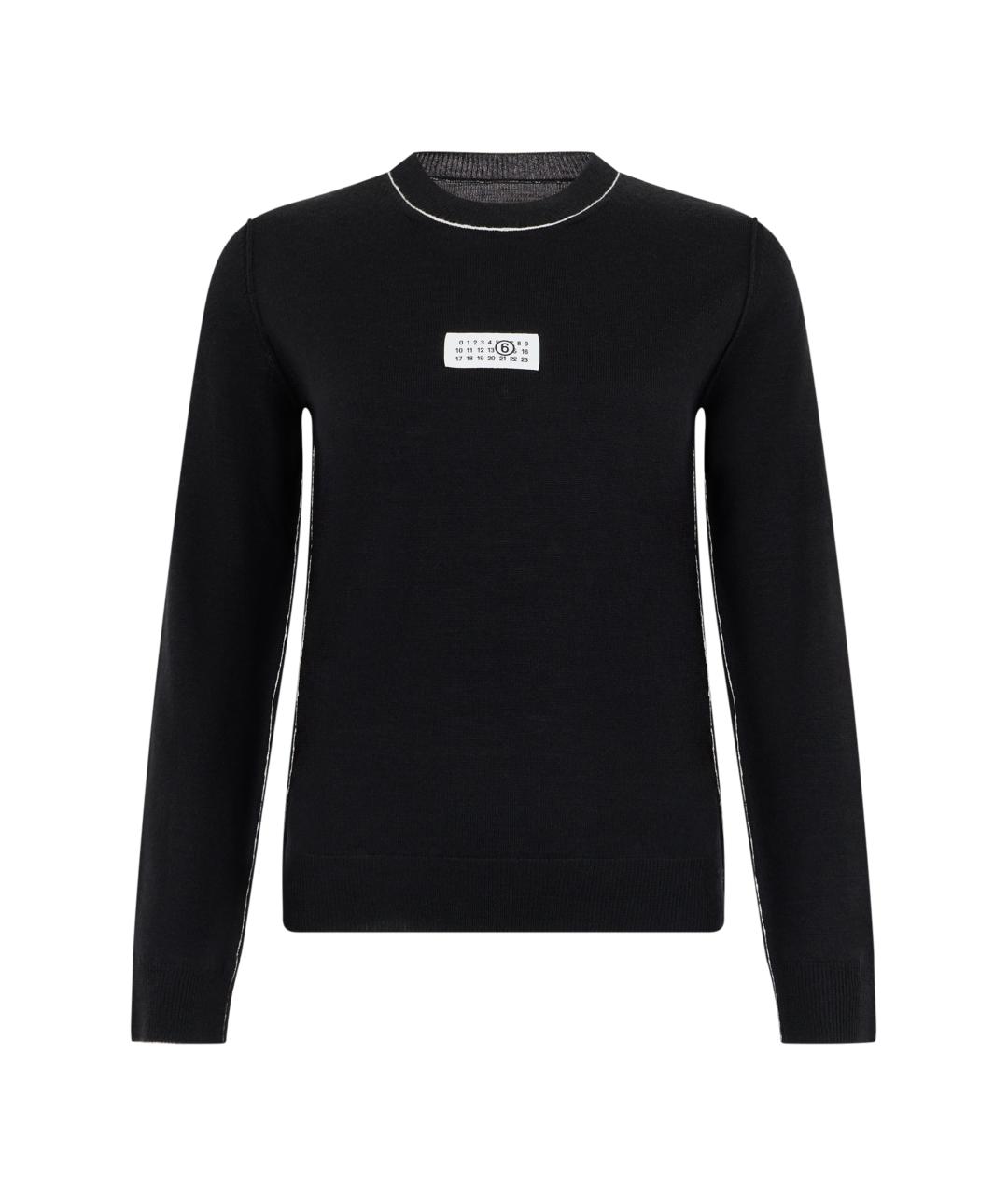 MM6 MAISON MARGIELA Черный шерстяной джемпер / свитер, фото 1
