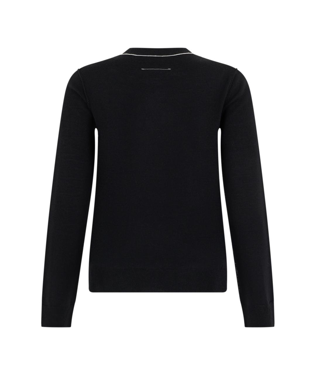 MM6 MAISON MARGIELA Черный шерстяной джемпер / свитер, фото 2