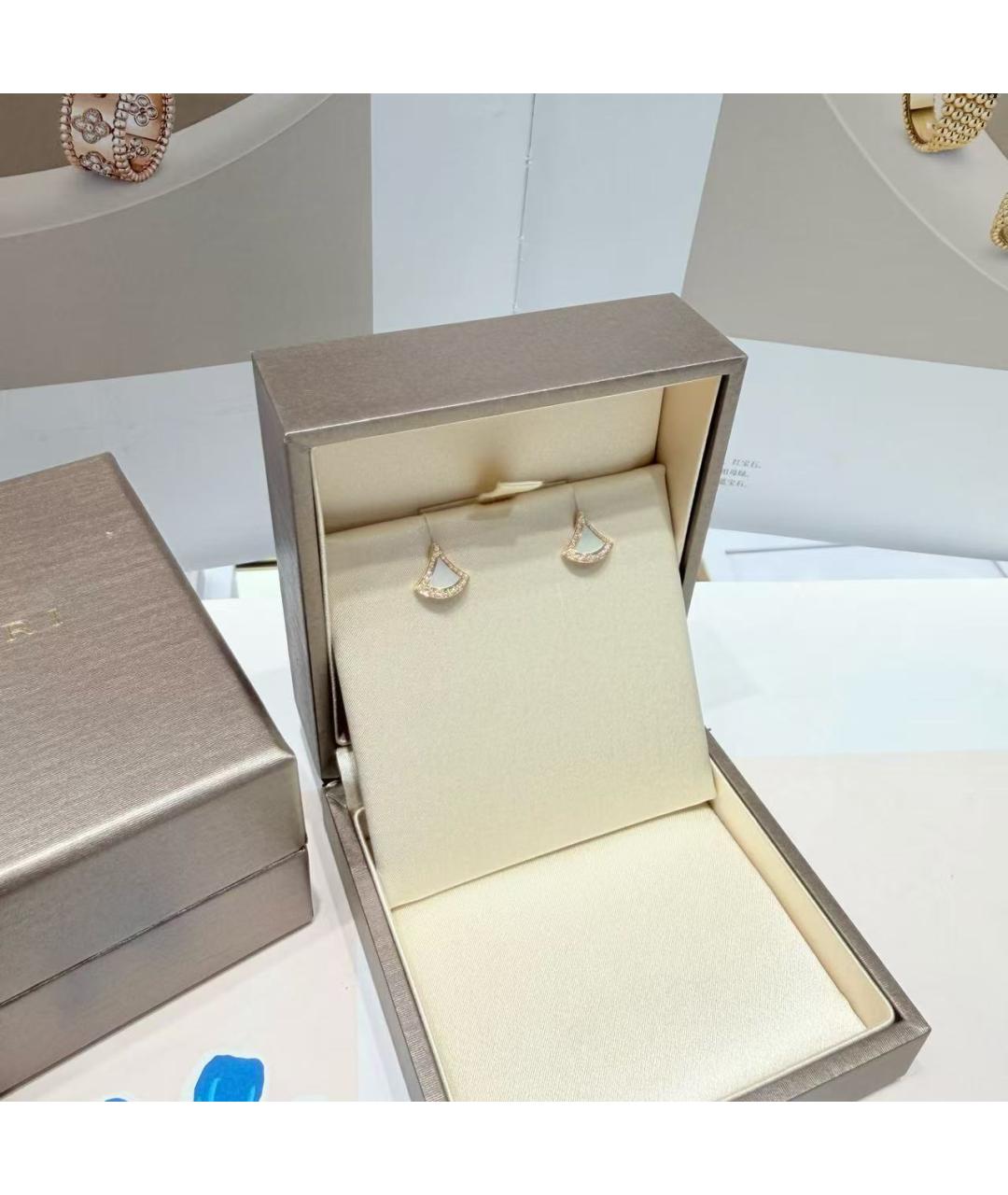 BVLGARI Золотые серьги из розового золота, фото 3
