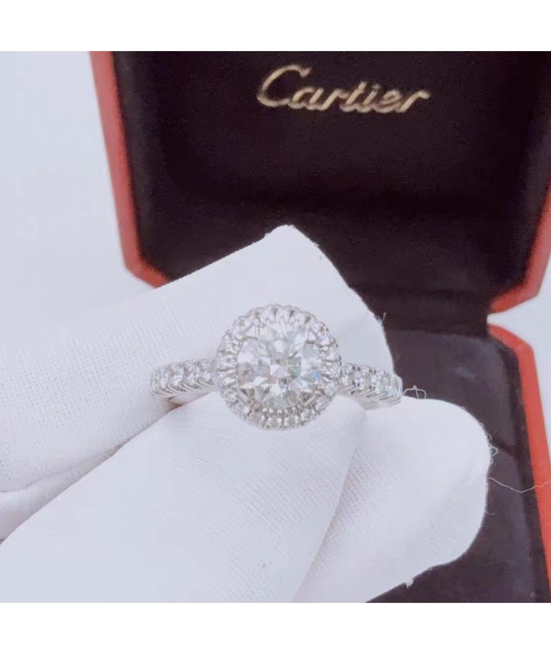 CARTIER Белое платиновое кольцо, фото 2