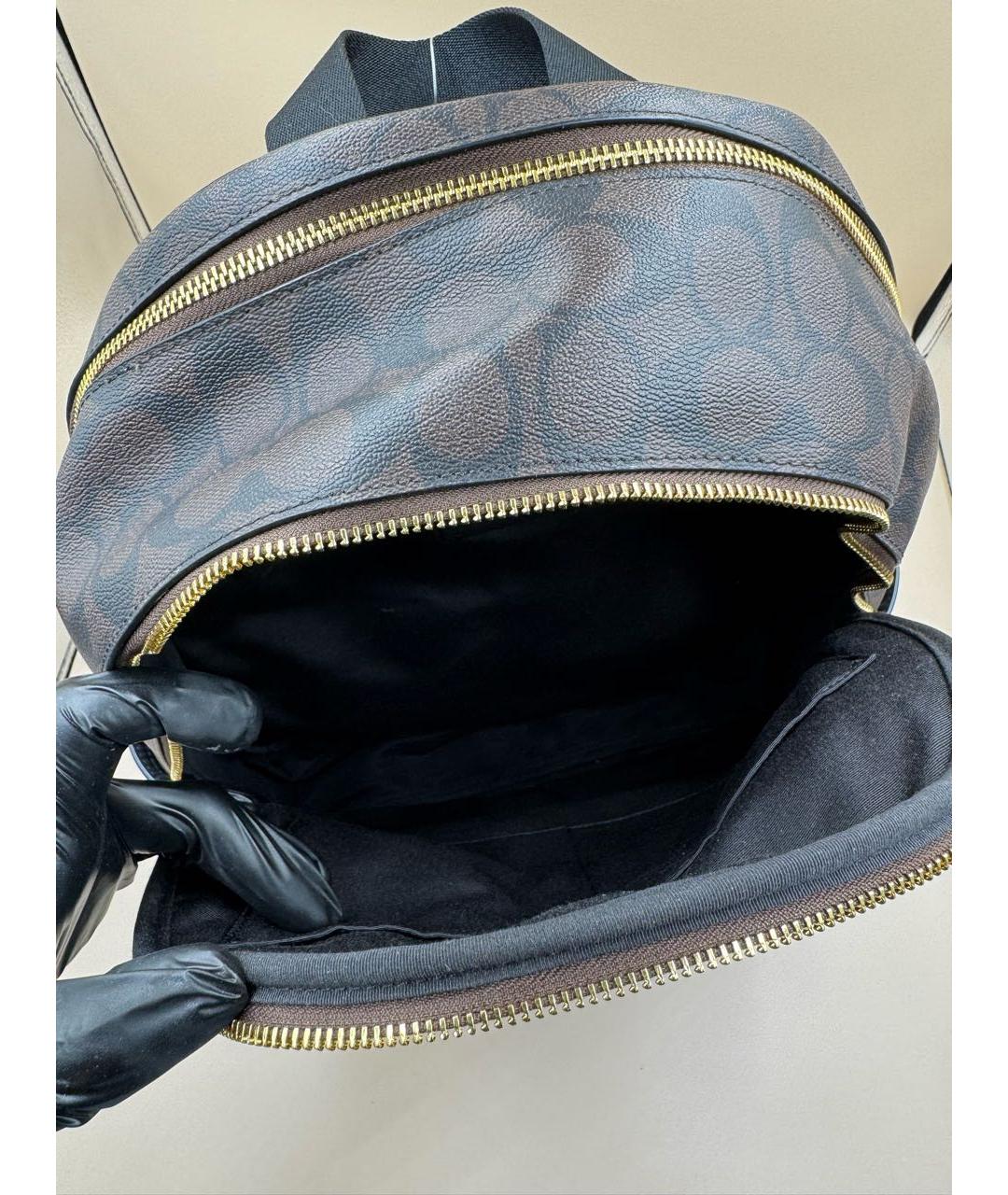 COACH Коричневый канва рюкзак, фото 6