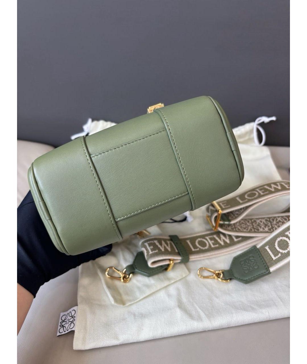LOEWE Зеленая кожаная сумка через плечо, фото 5
