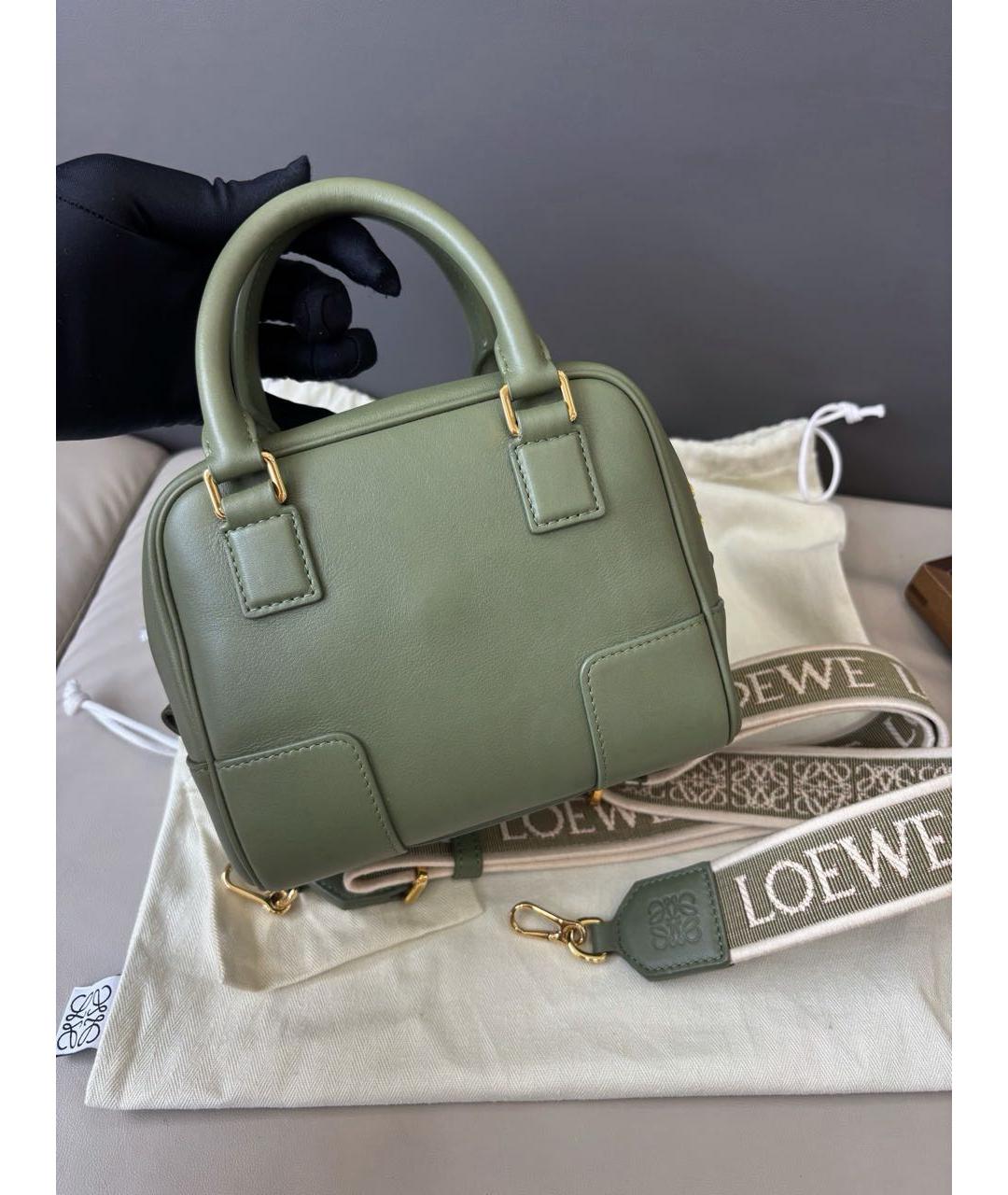 LOEWE Зеленая кожаная сумка через плечо, фото 3