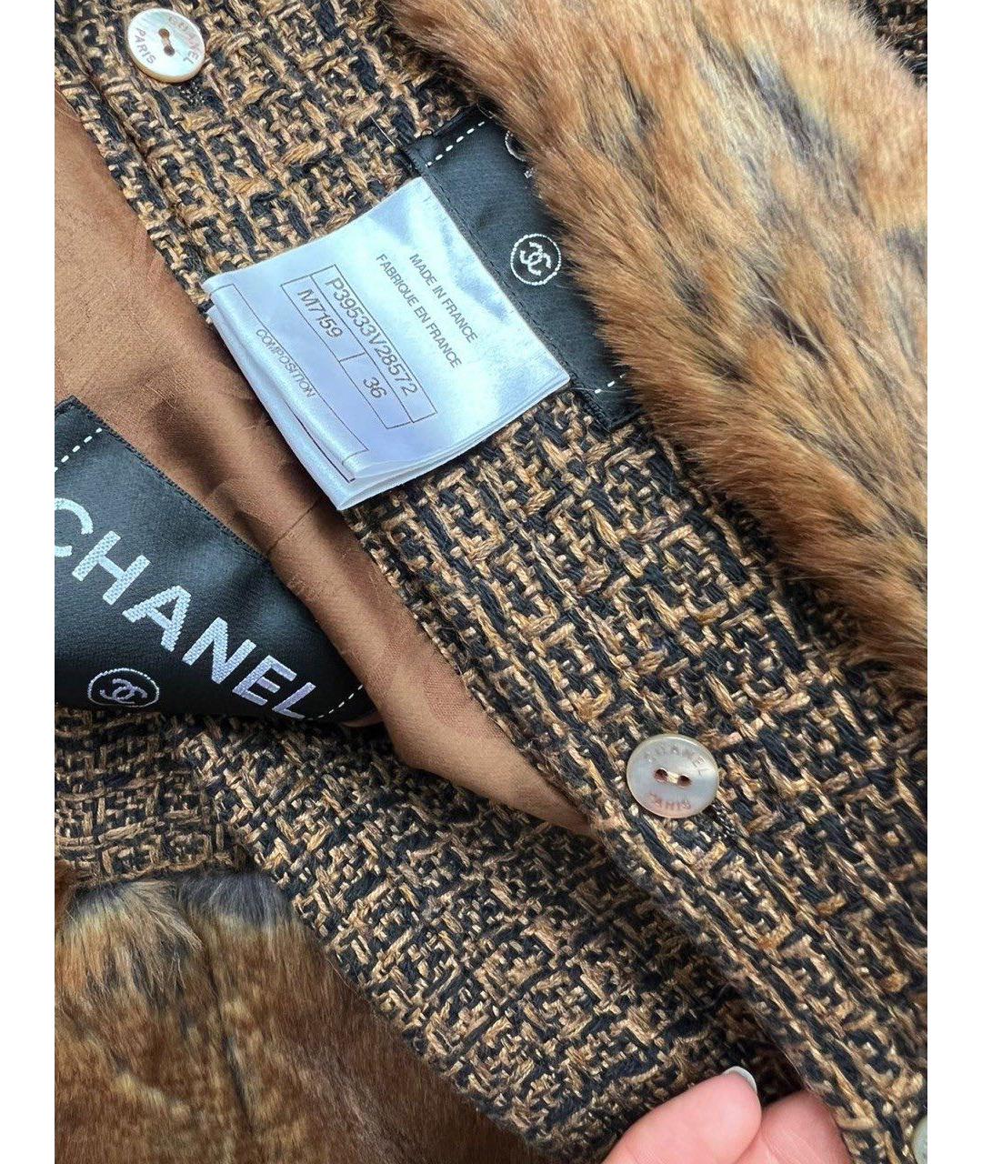 CHANEL Коричневый жакет/пиджак, фото 4