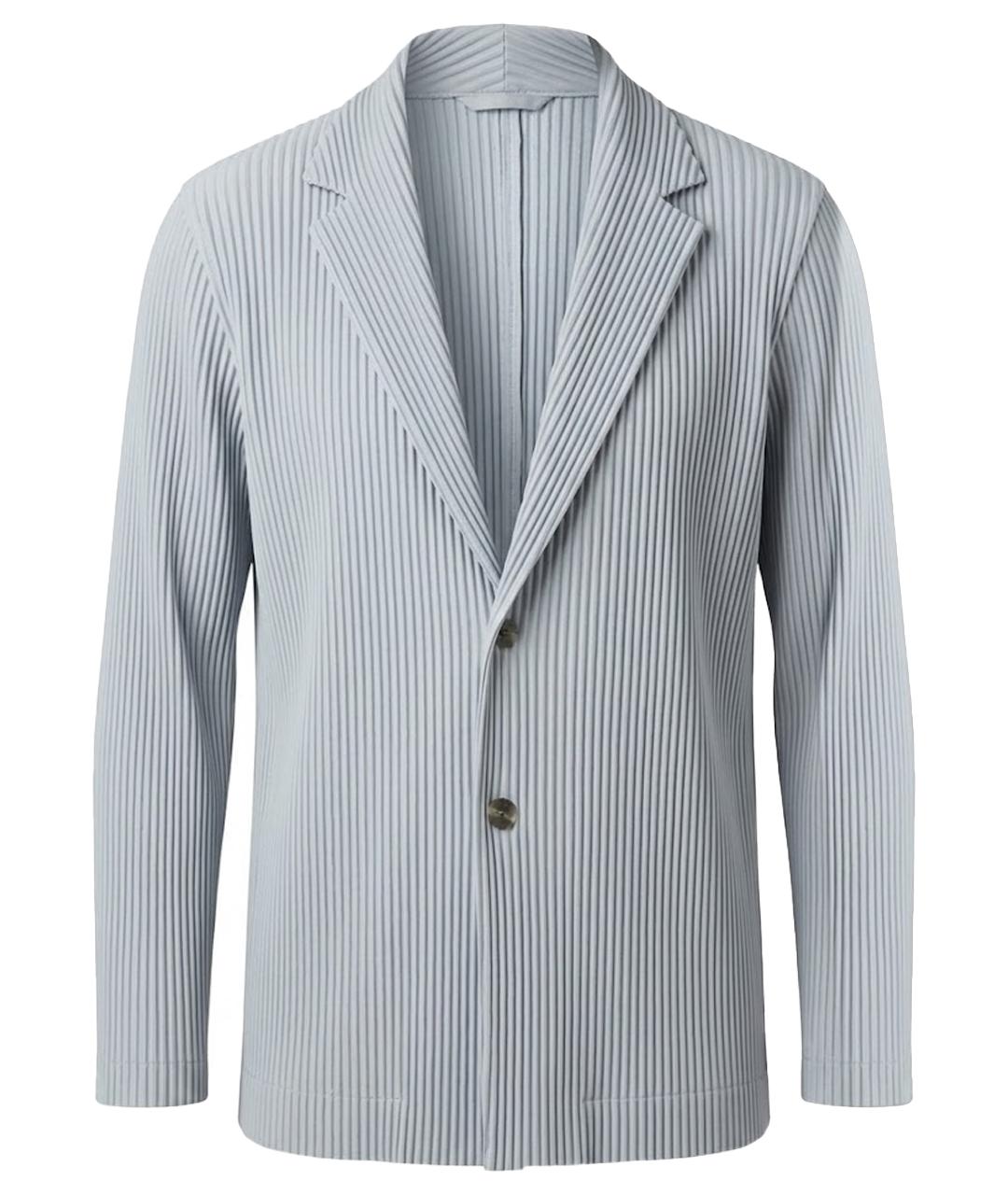 HOMME PLISSE ISSEY MIYAKE Серый полиэстеровый пиджак, фото 1