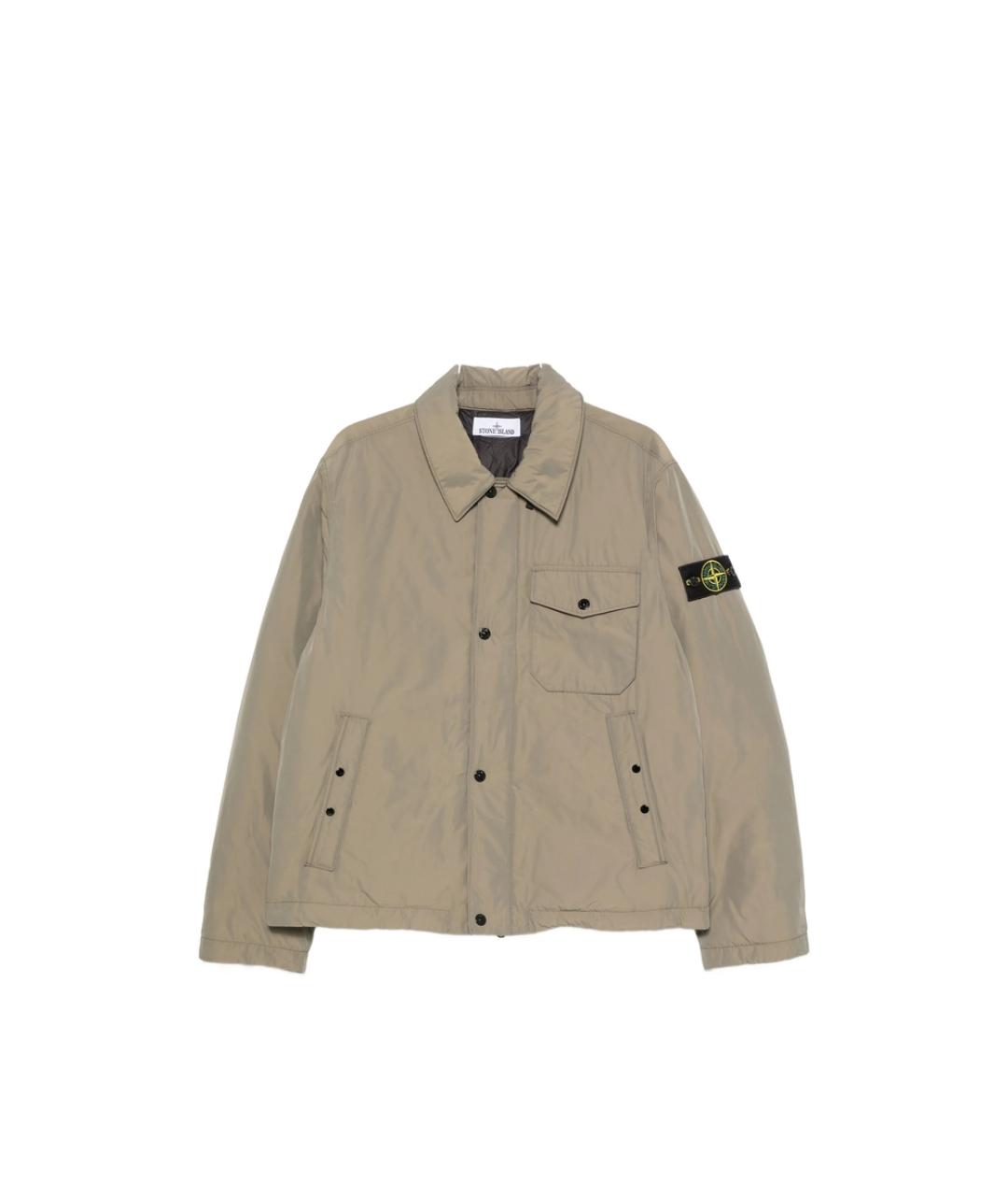 STONE ISLAND Зеленая полиэстеровая куртка, фото 1
