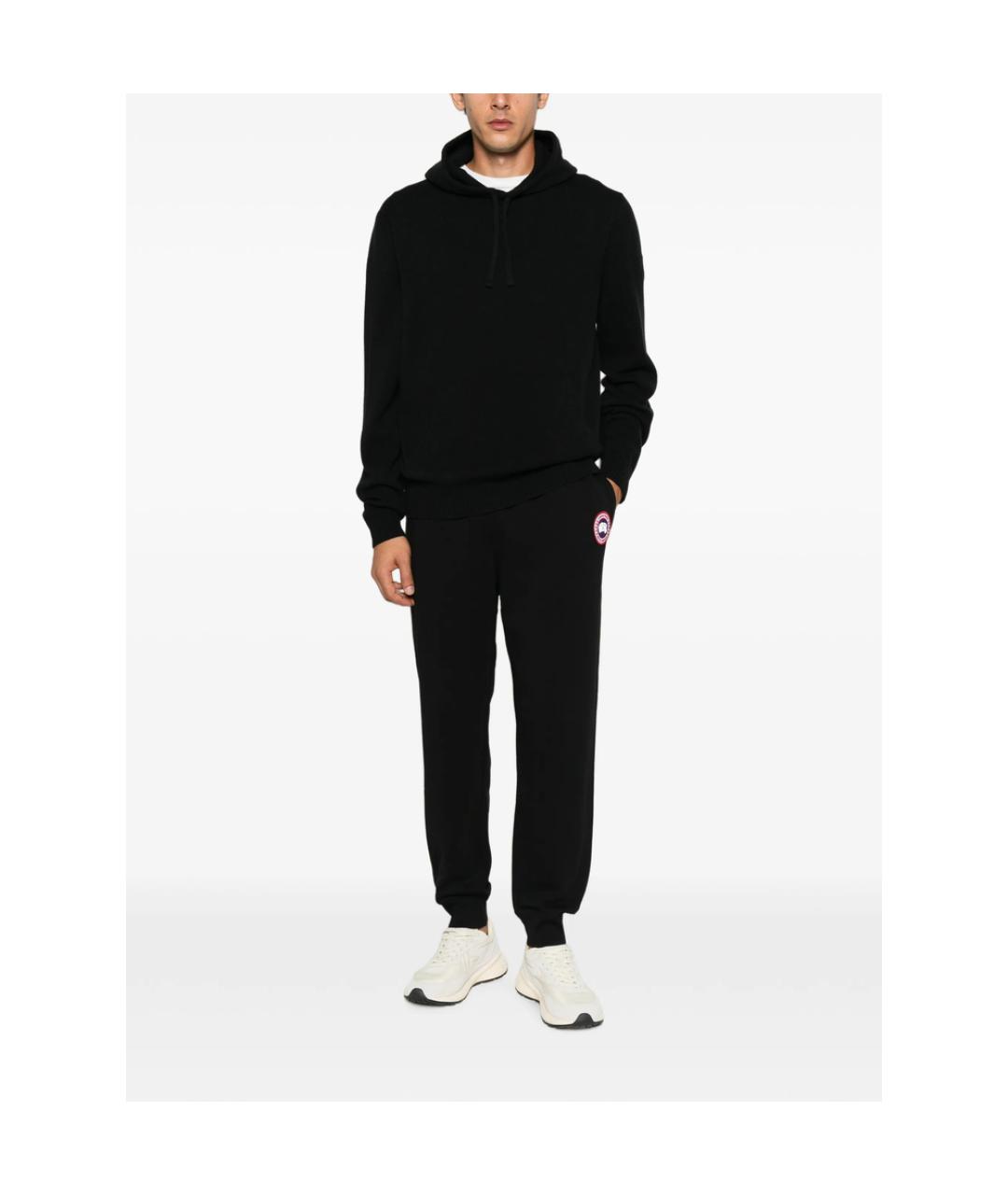 CANADA GOOSE Черные хлопковые повседневные брюки, фото 4