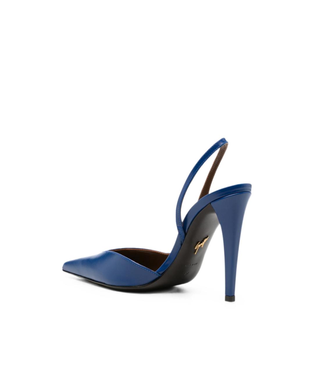 GIUSEPPE ZANOTTI DESIGN Синие кожаные туфли, фото 2