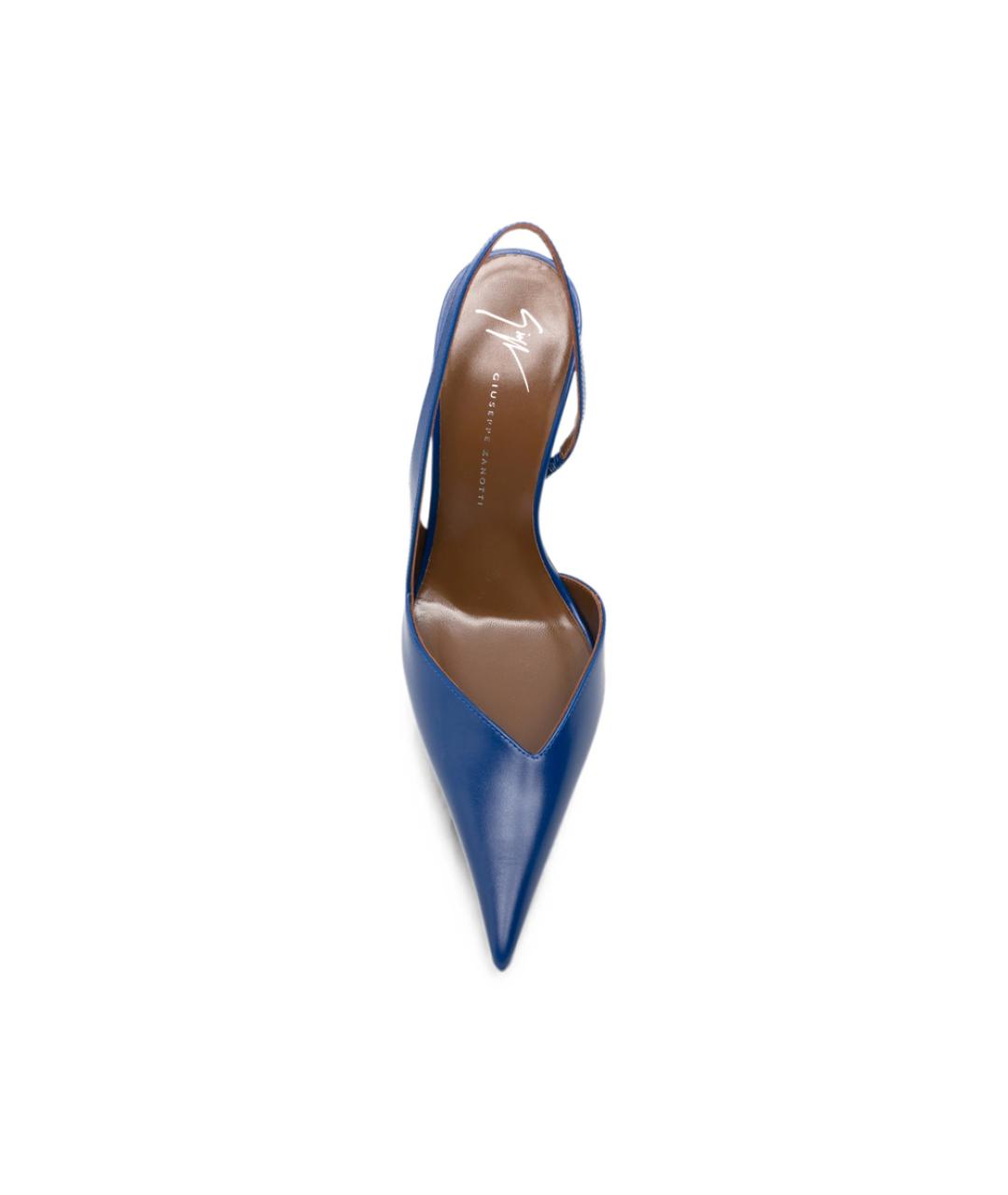GIUSEPPE ZANOTTI DESIGN Синие кожаные туфли, фото 3