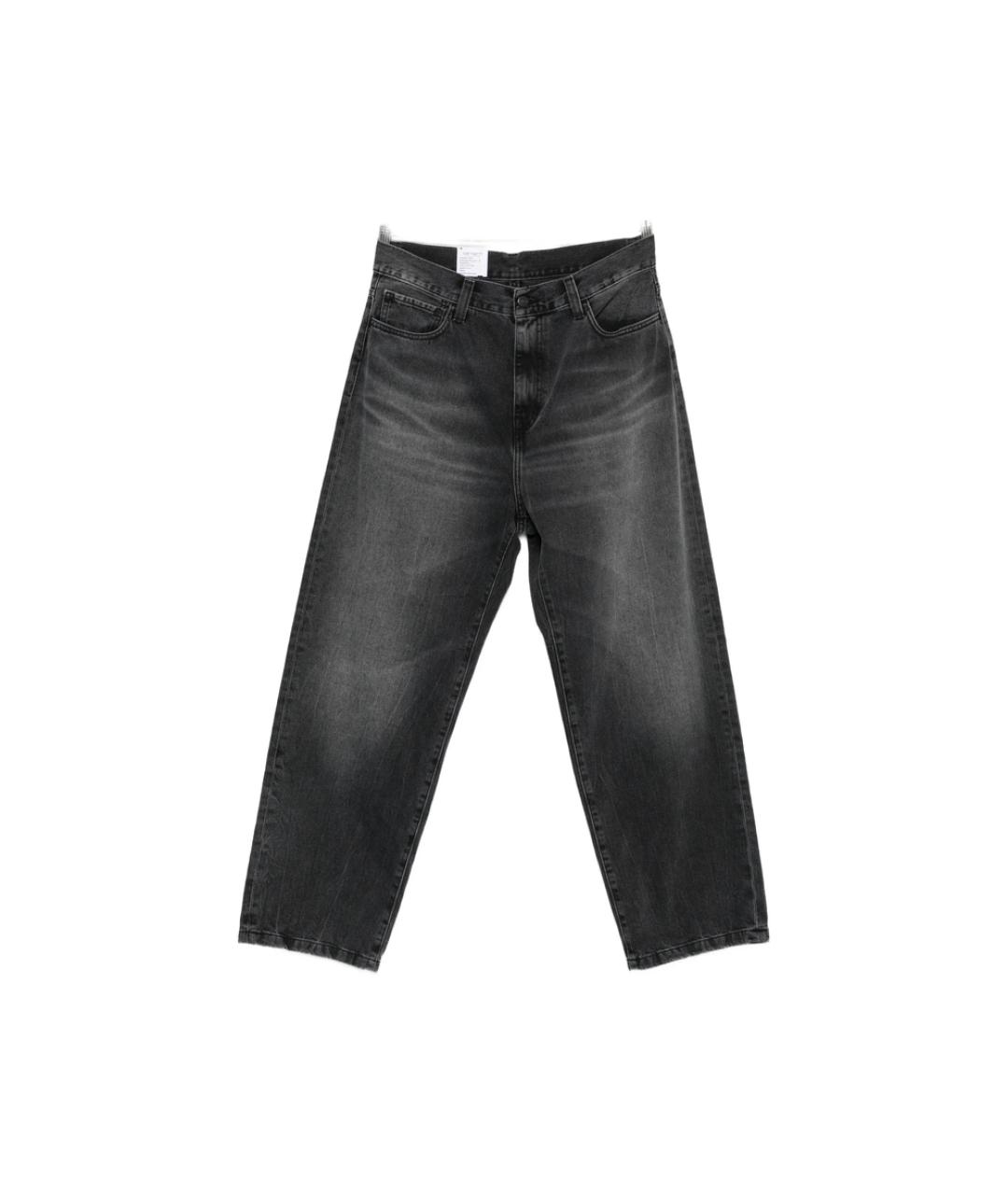 CARHARTT Серые хлопковые прямые джинсы, фото 1