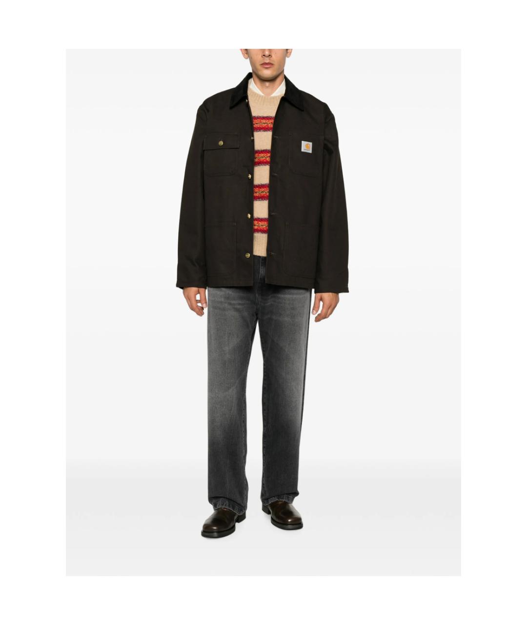CARHARTT Серые хлопковые прямые джинсы, фото 4