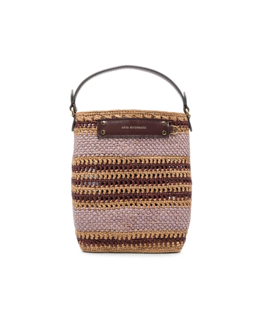 ANYA HINDMARCH Фиолетовая плетеная сумка с короткими ручками, фото 1