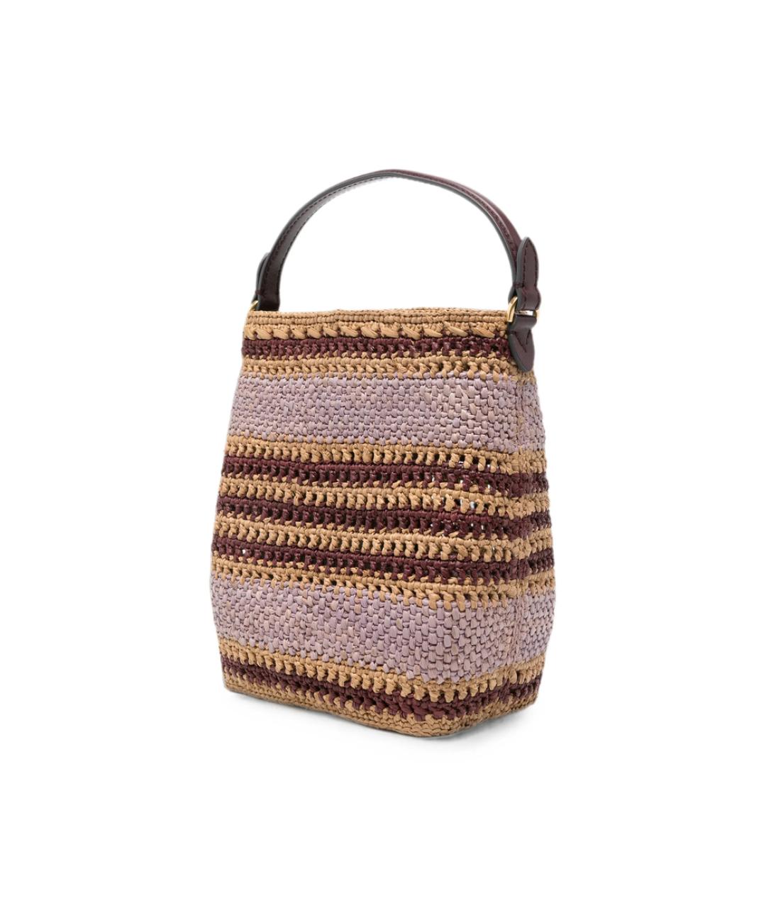 ANYA HINDMARCH Фиолетовая плетеная сумка с короткими ручками, фото 2