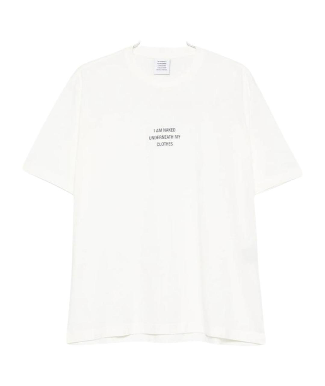 VETEMENTS Белая футболка, фото 1