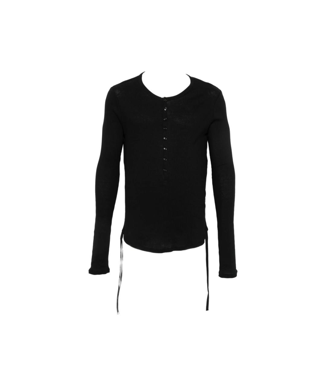 ANN DEMEULEMEESTER Черная хлопковая футболка, фото 1