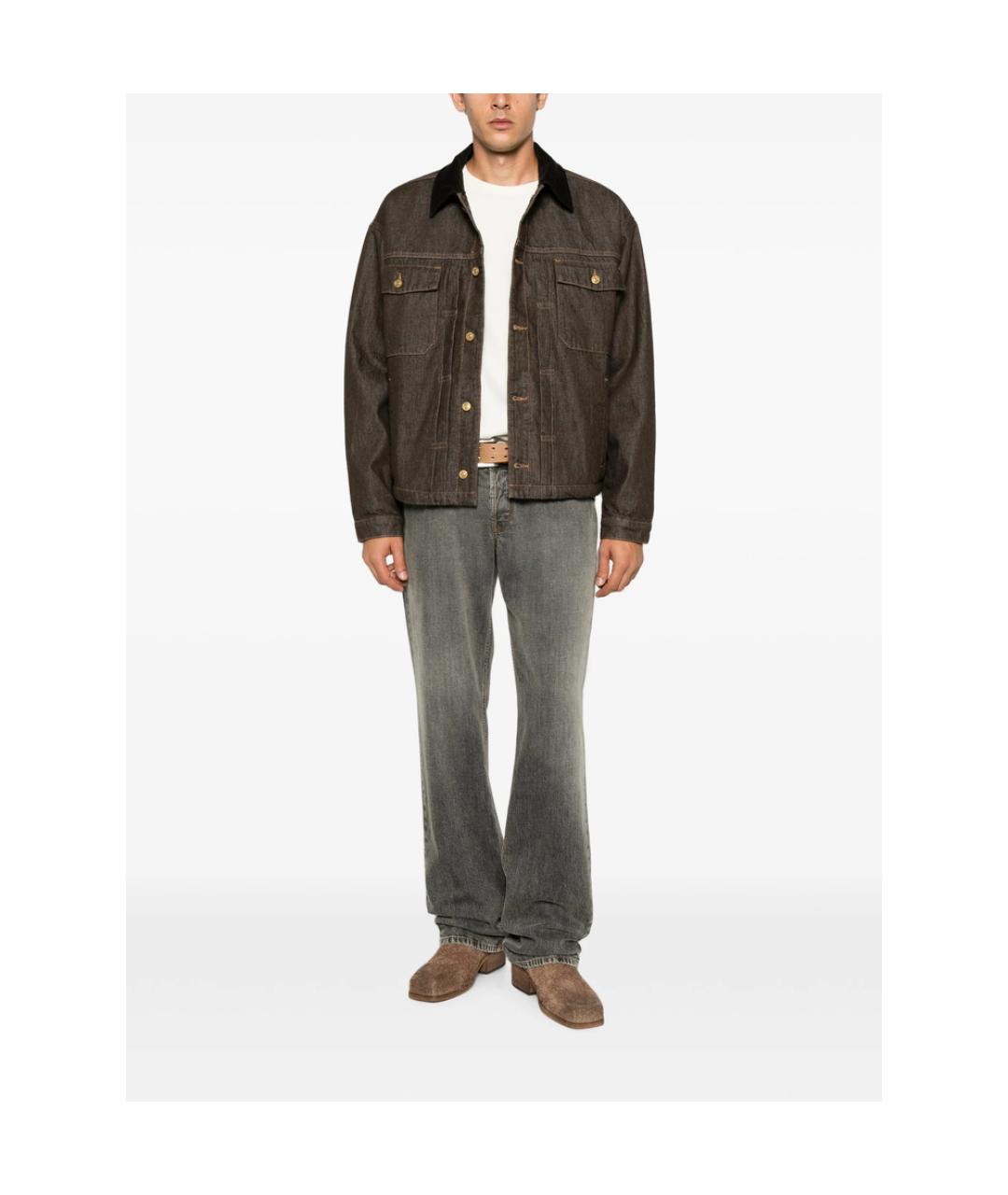 7 FOR ALL MANKIND Коричневая полиэстеровая куртка, фото 5