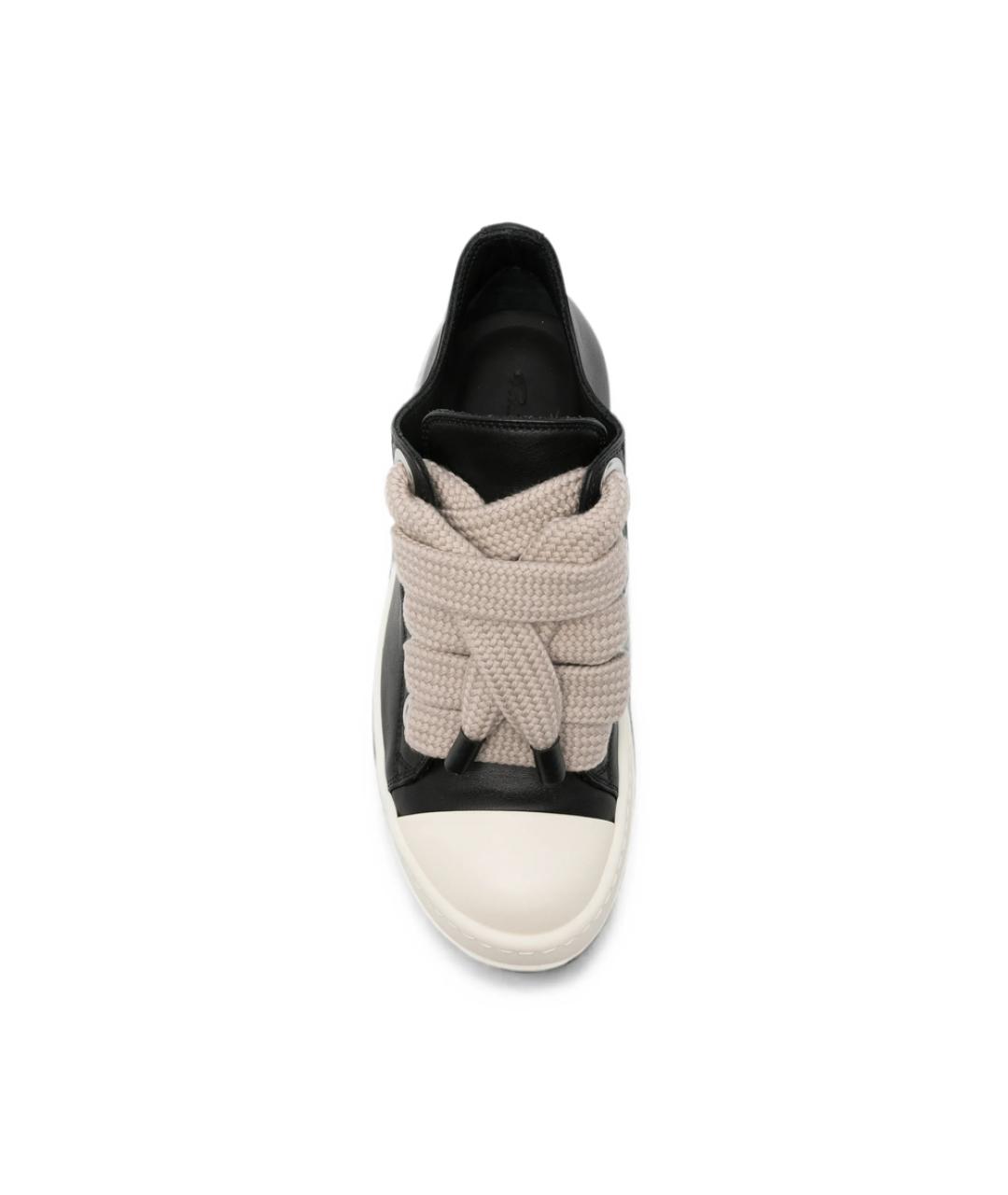 RICK OWENS Черные кожаные кеды, фото 2