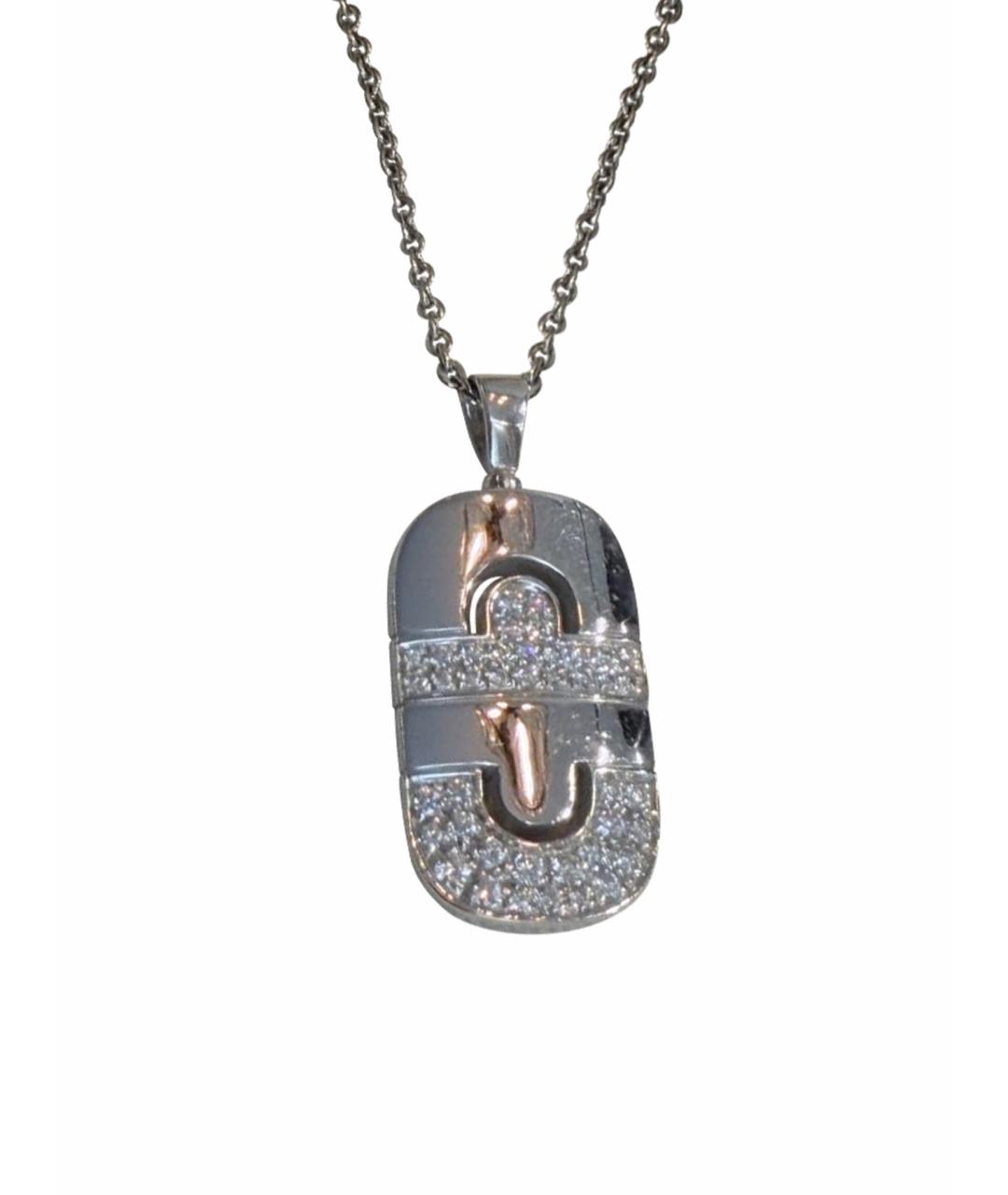 BVLGARI Белый кулон из белого золота, фото 1