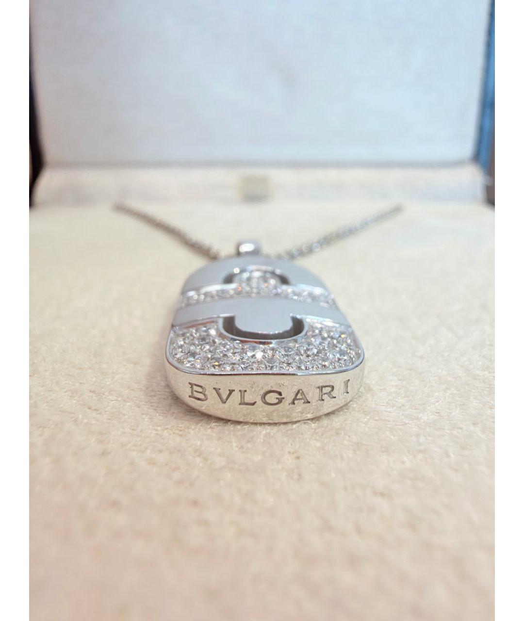 BVLGARI Белый кулон из белого золота, фото 5