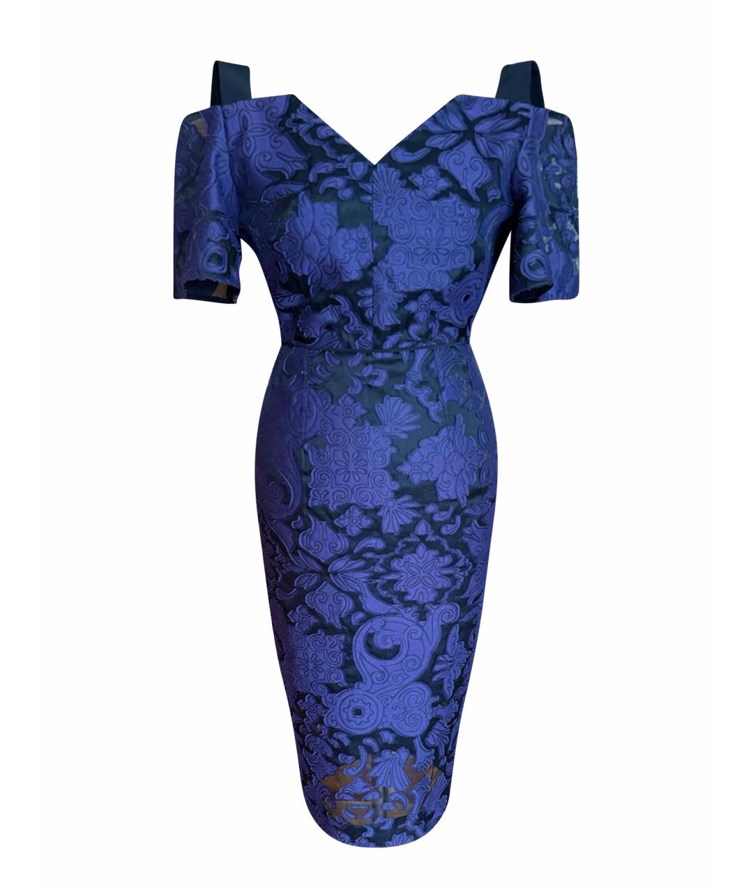 ROLAND MOURET Фиолетовое хлопковое вечернее платье, фото 1
