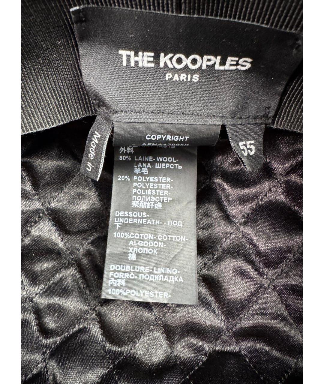 THE KOOPLES Черная хлопковая кепка, фото 3