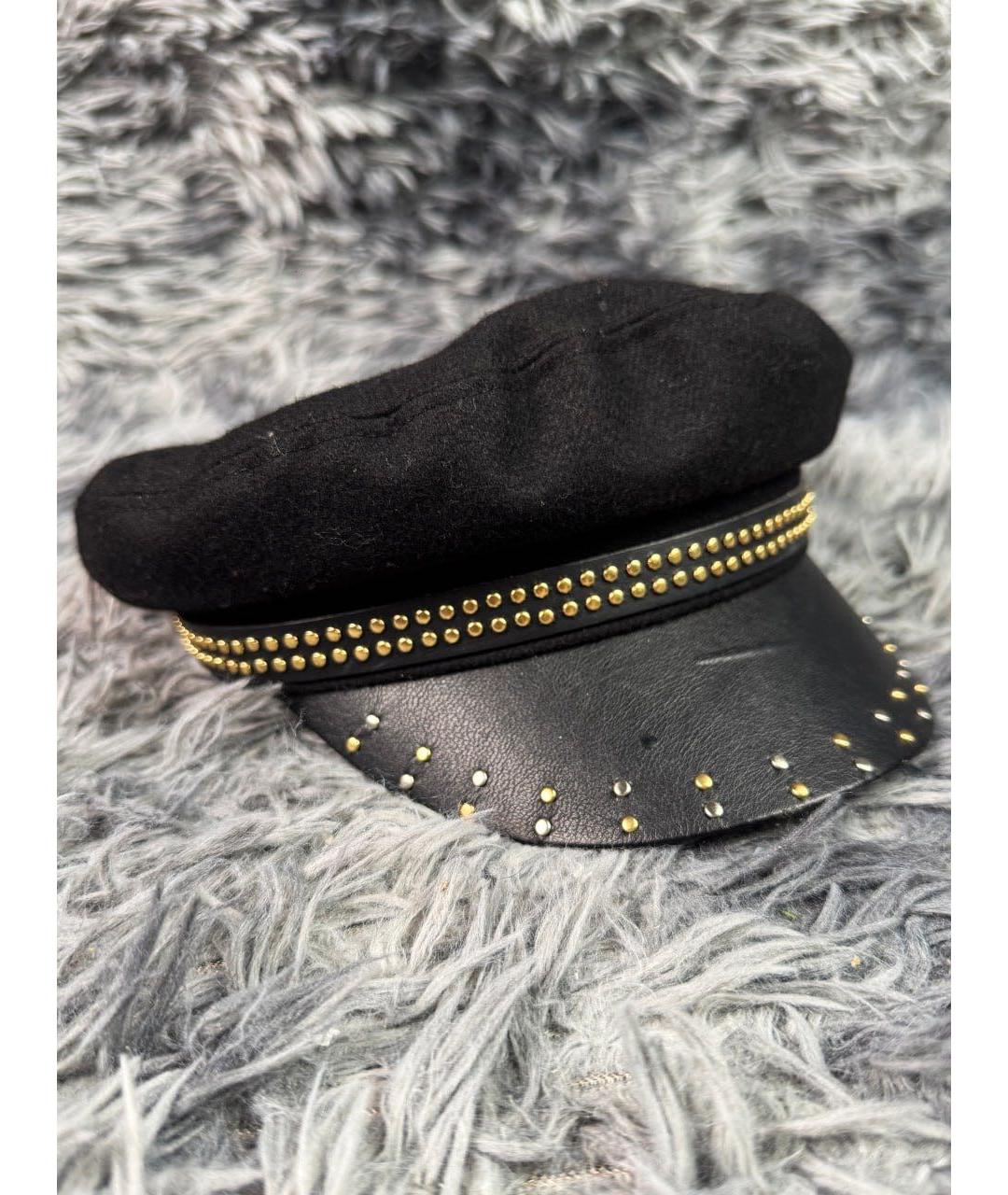 THE KOOPLES Черная хлопковая кепка, фото 4