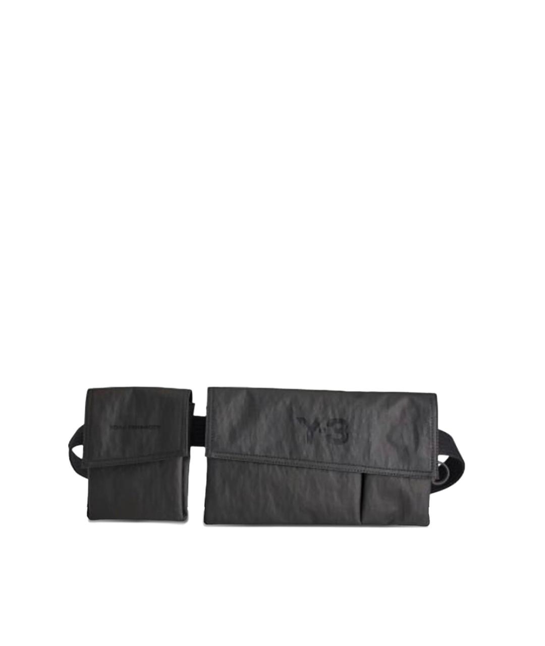 Y-3 Черная синтетическая поясная сумка, фото 1