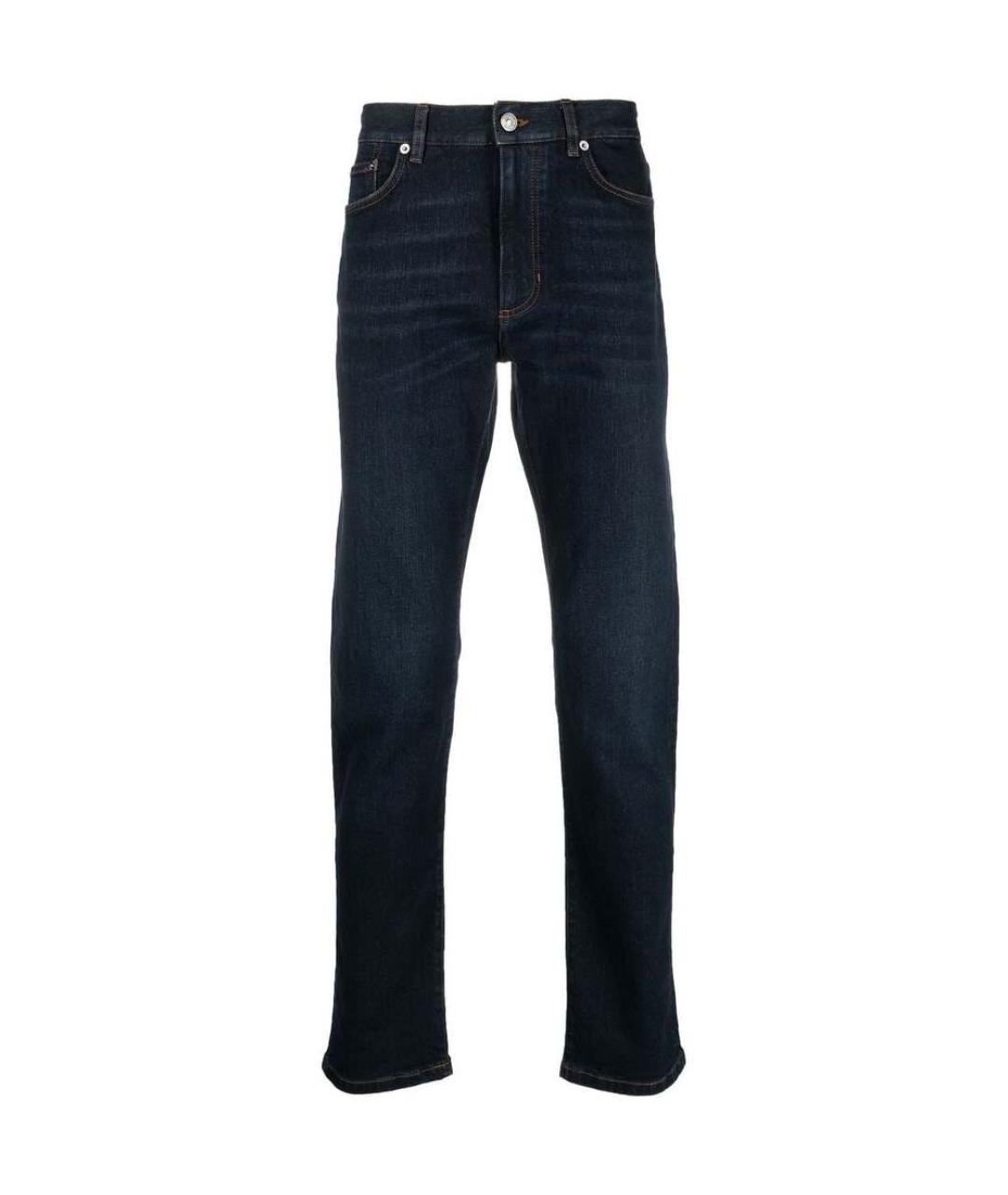 ZEGNA Синие хлопковые джинсы скинни, фото 1