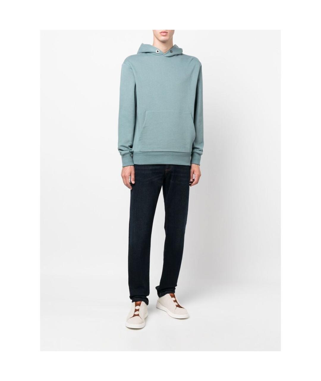 ZEGNA Синие хлопковые джинсы скинни, фото 3