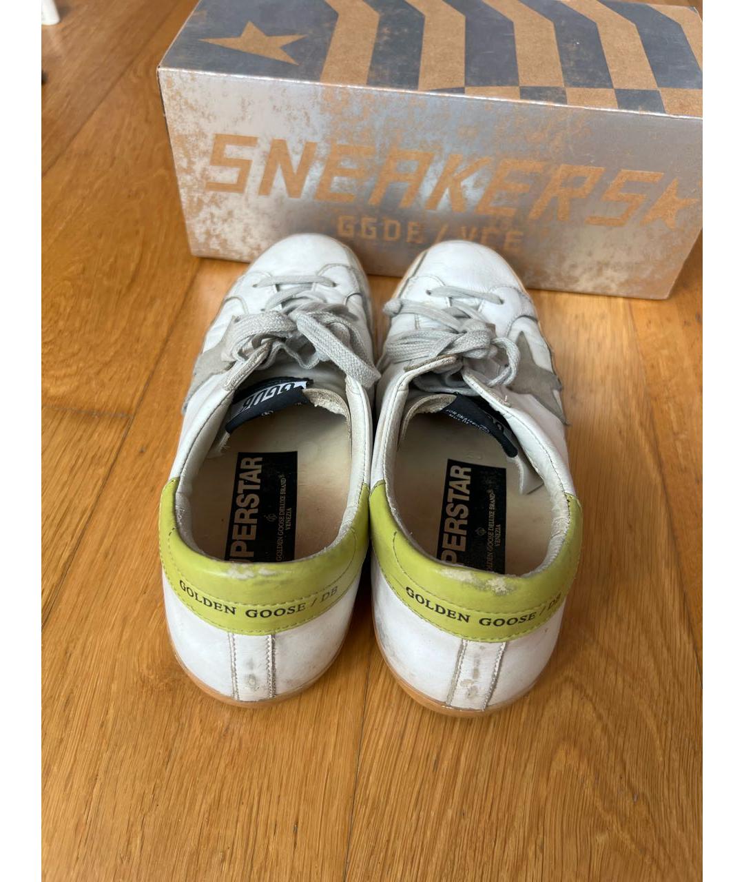 GOLDEN GOOSE Белые кожаные кеды, фото 4